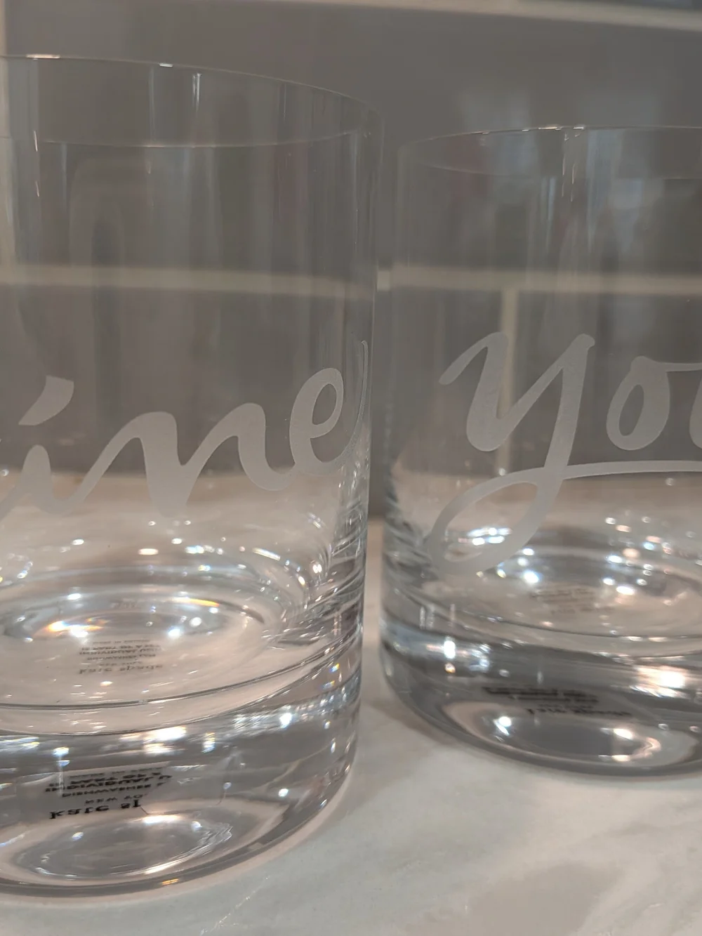 Kate Spade 'Yours and Mine' Rocks Glasses